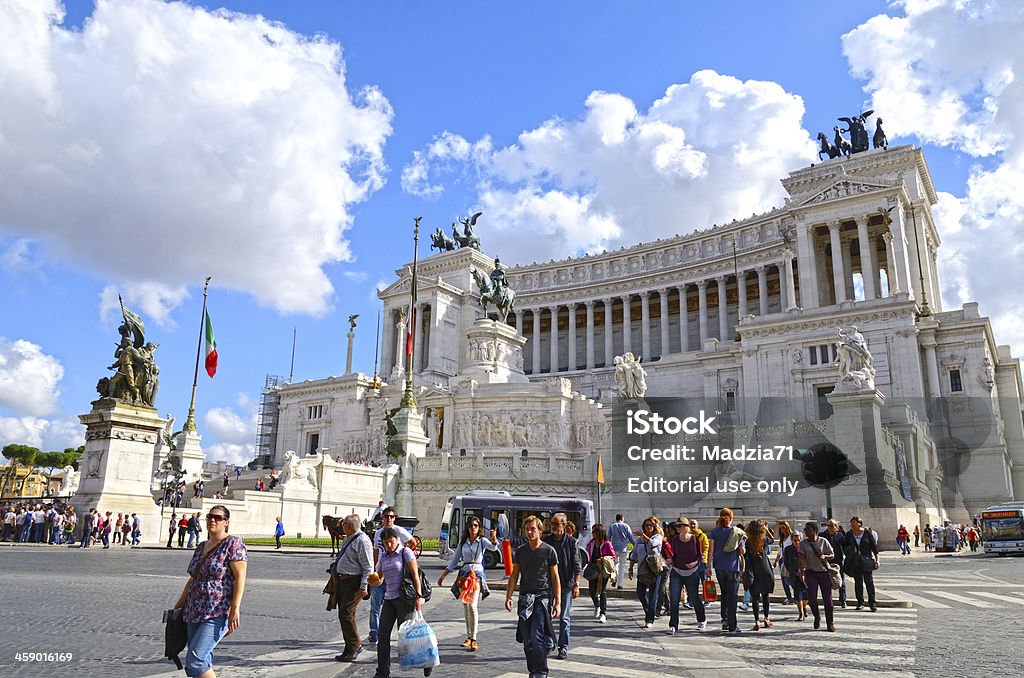 Monument de Vittorio Emanuele II sur Rome - Photo de Altare Della Patria libre de droits