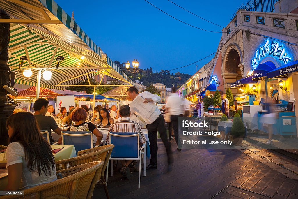 Suggestiva notte di Nizza, Francia - Foto stock royalty-free di Nizza