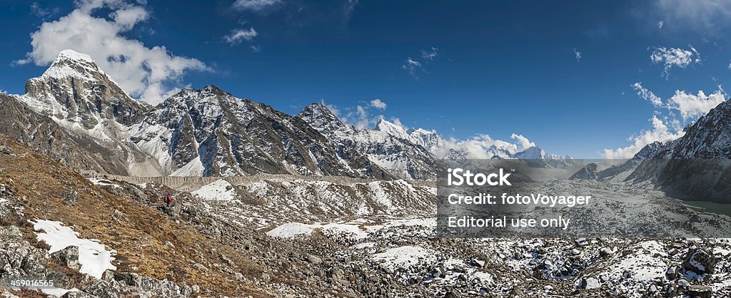 Sherpa-guide auf den See Gokyo Valley Himalajagebirge Nepals - Lizenzfrei Asiatischer Volksstamm Stock-Foto