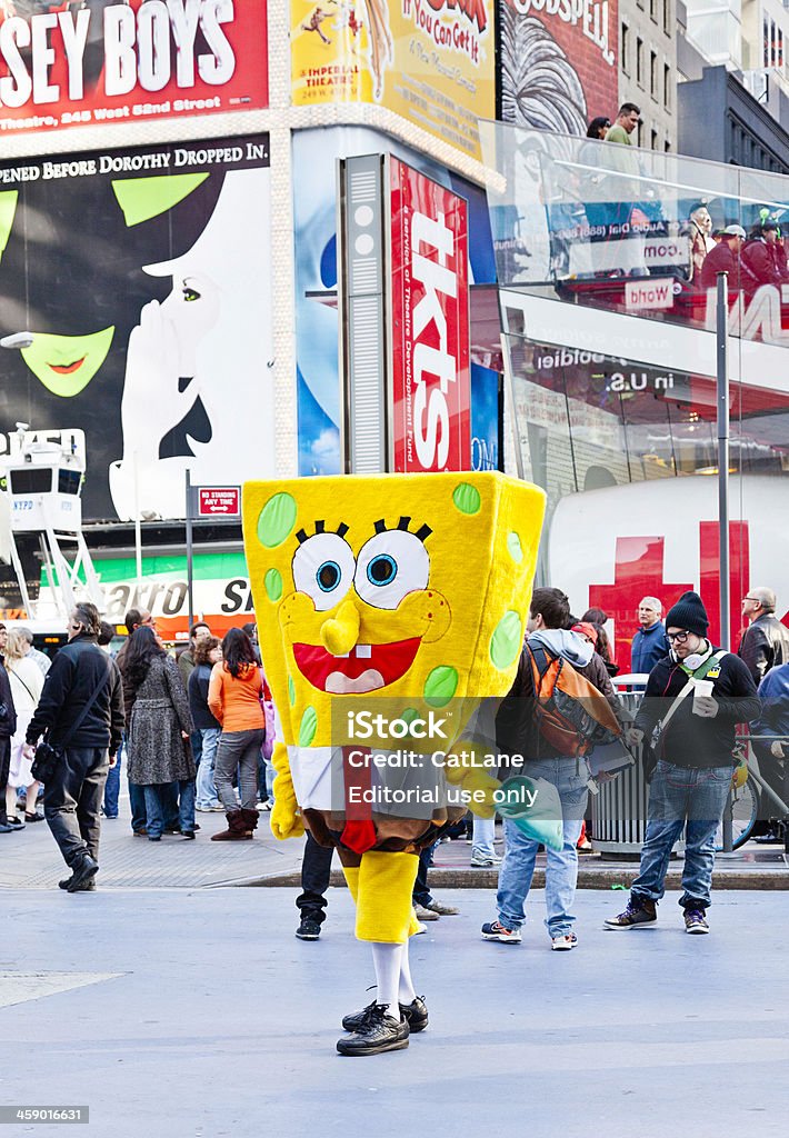 Spongebob Squarepants a Times Square - Foto stock royalty-free di SpongeBob SquarePants