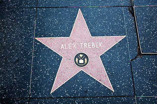 Hollywood Walk Of Fame Star Alex Trebek - foto de acervo