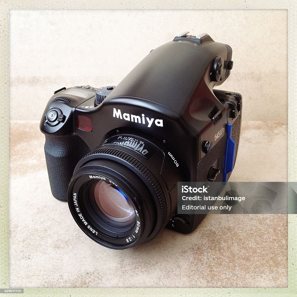 Mamiya 645d  Medium format Digital Camera "stanbul,Turkey - February 01, 2013:Mamiya 645d  Medium format Digital Camera.Mamiya , Japanese company that today manufactures high-end cameras and other related photographic and optical equipment." Auto Post Production Filter Stock Photo