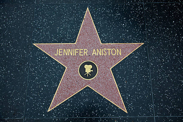 Hollywood Walk Of Fame Star Jennifer Aniston - foto de acervo