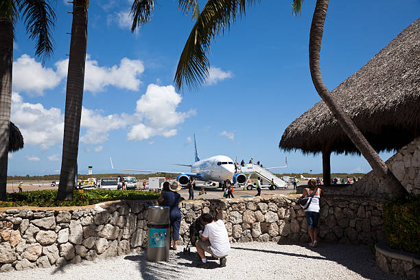 Punta Cana Airport in Dominican Republic stock photo