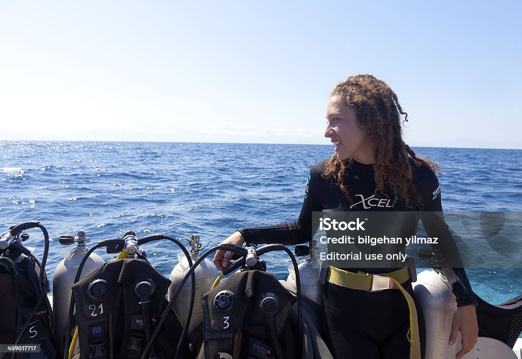 Junge Frau Taucher - Lizenzfrei Dreadlocks Stock-Foto