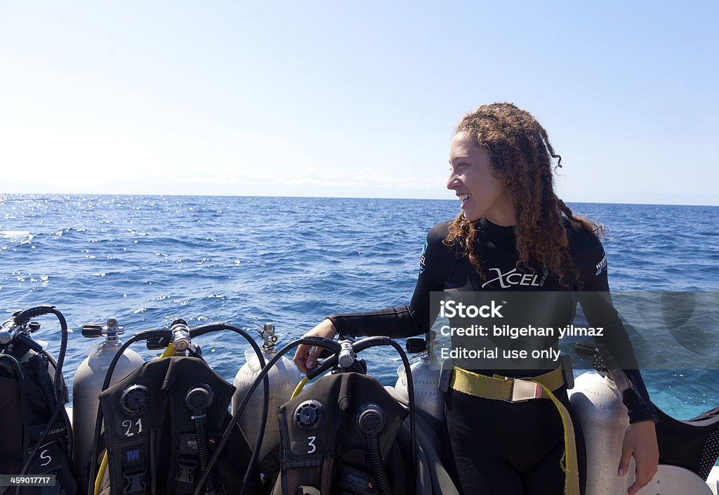 Mergulhador Jovem mulher - Royalty-free Adulto Foto de stock