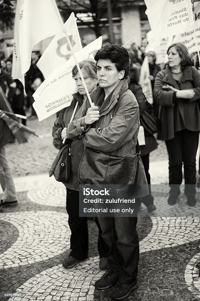 Protesto Rally em Lisboa - Royalty-free Adulto Foto de stock