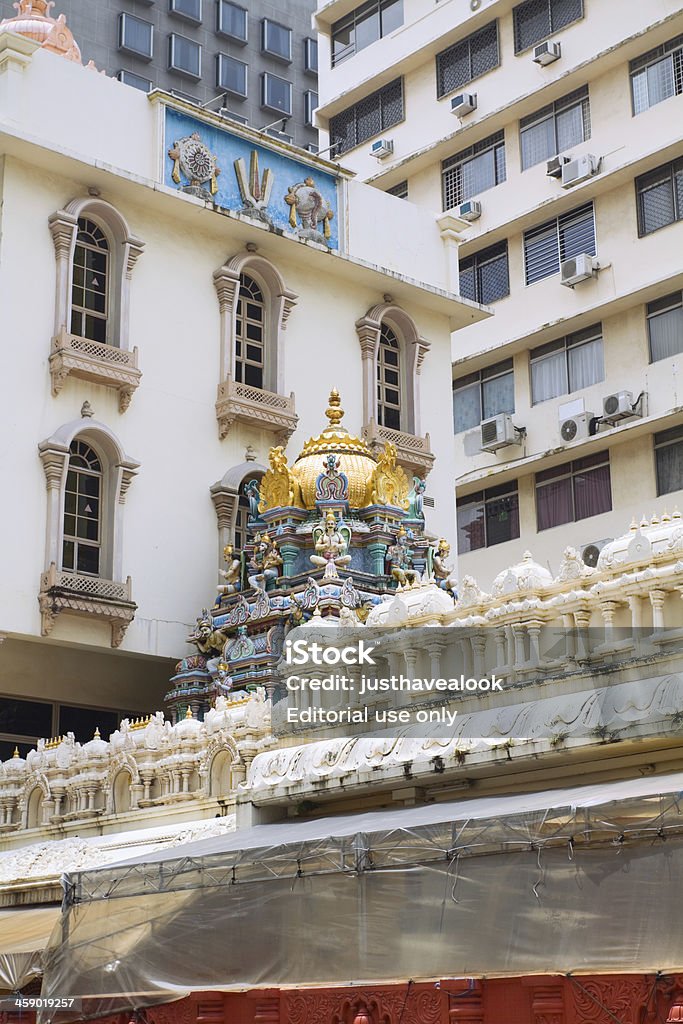 Detalhe do Templo Sri Krishna Bhagwan - Foto de stock de Arquitetura royalty-free