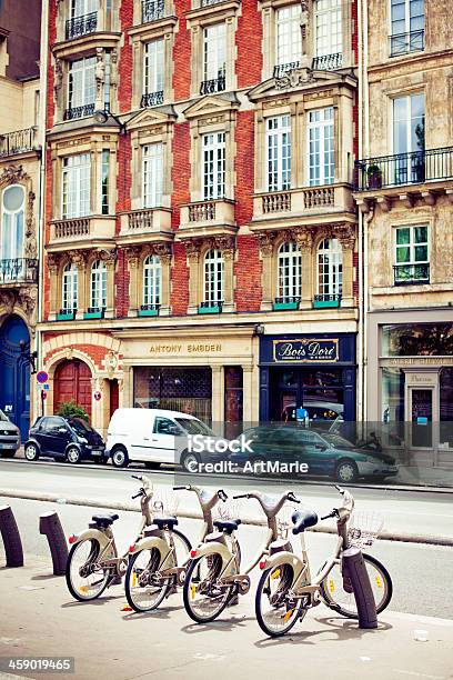 Bikes For Rent In Paris Stock Photo - Download Image Now - Architecture, Arranging, Bicycle