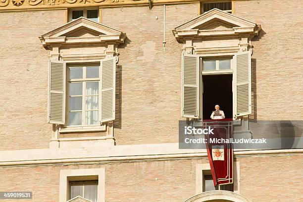 Papa S Window - Fotografie stock e altre immagini di Papa Benedetto XVI - Papa Benedetto XVI, Città del Vaticano, Finestra