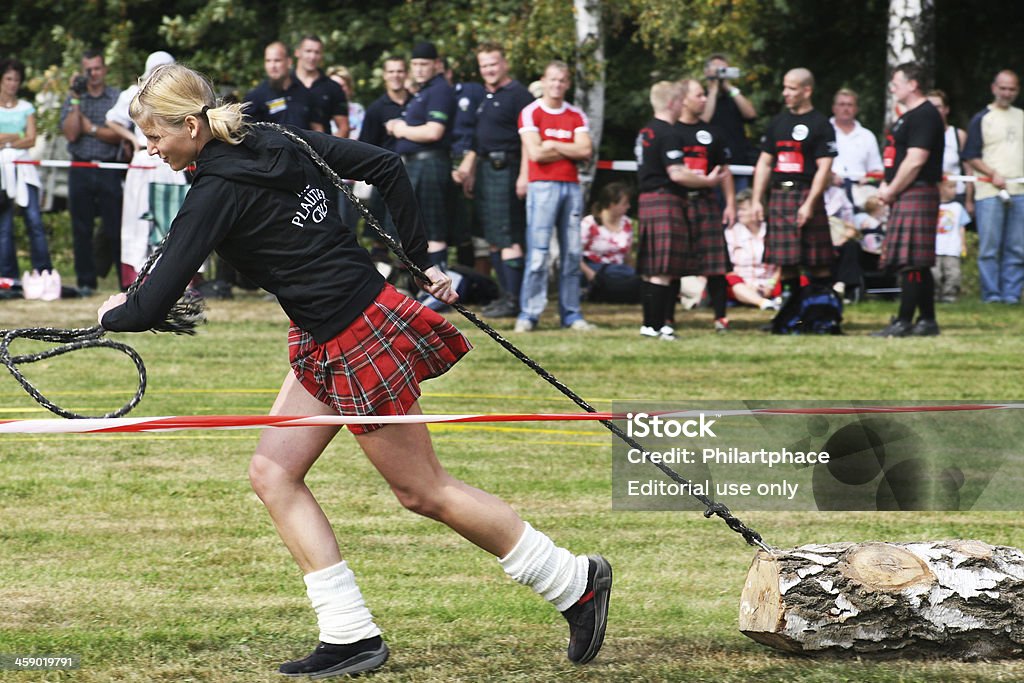 Starke Frau im Highland Games - Lizenzfrei Aktivitäten und Sport Stock-Foto