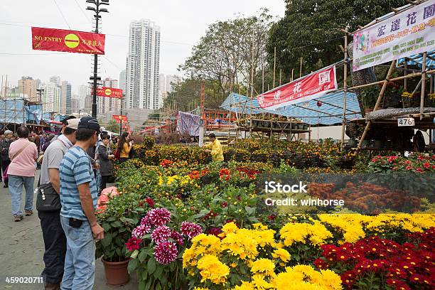 Chinese New Year Flower Market Stock Photo - Download Image Now - Business, China - East Asia, Chinese Culture