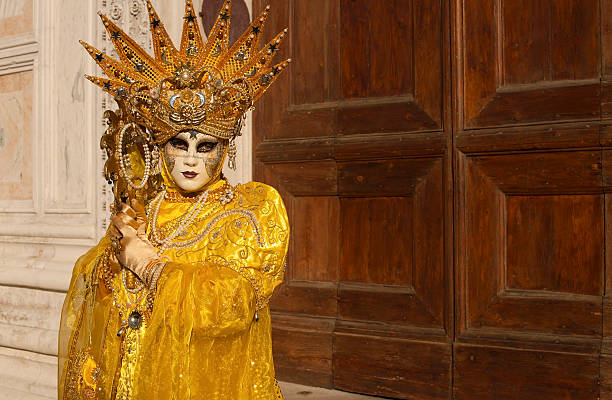 venice carnival 2012 - san zaccaria horizontal looking at camera outdoors stock-fotos und bilder