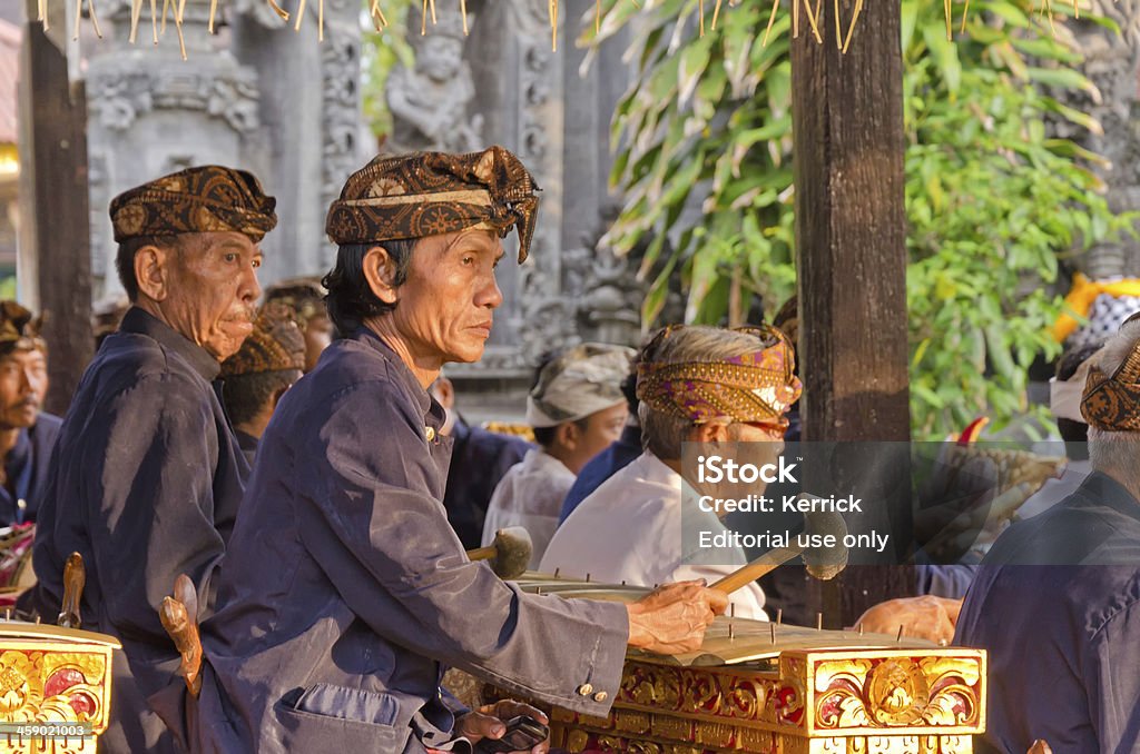 Gamelan-Orchester in Hindu-Hochzeit in Bali - Lizenzfrei Asien Stock-Foto