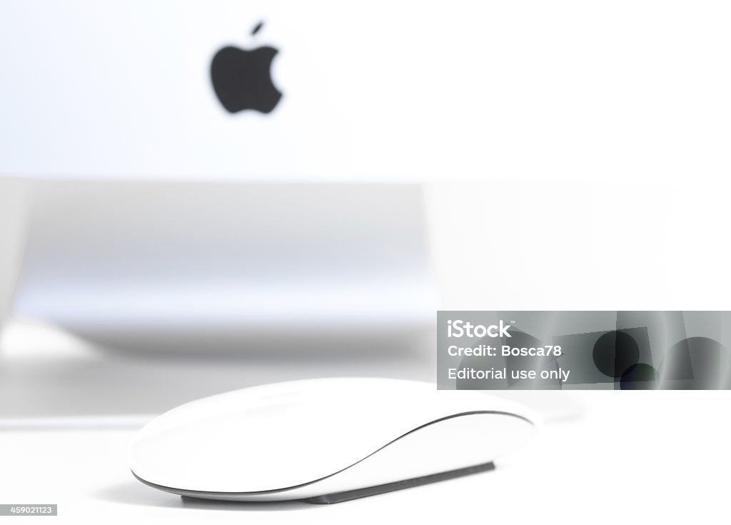Apple computador iMac e Magia do rato - Royalty-free Branco Foto de stock