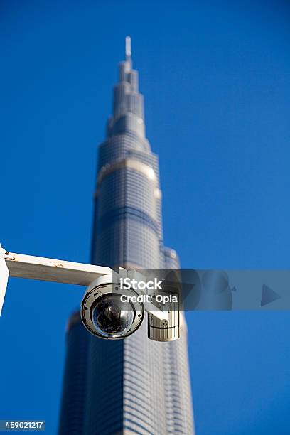 Telecamera Di Sicurezza Su Burj Khalifa Dubai - Fotografie stock e altre immagini di Dubai - Dubai, Telecamera di sorveglianza, Acciaio