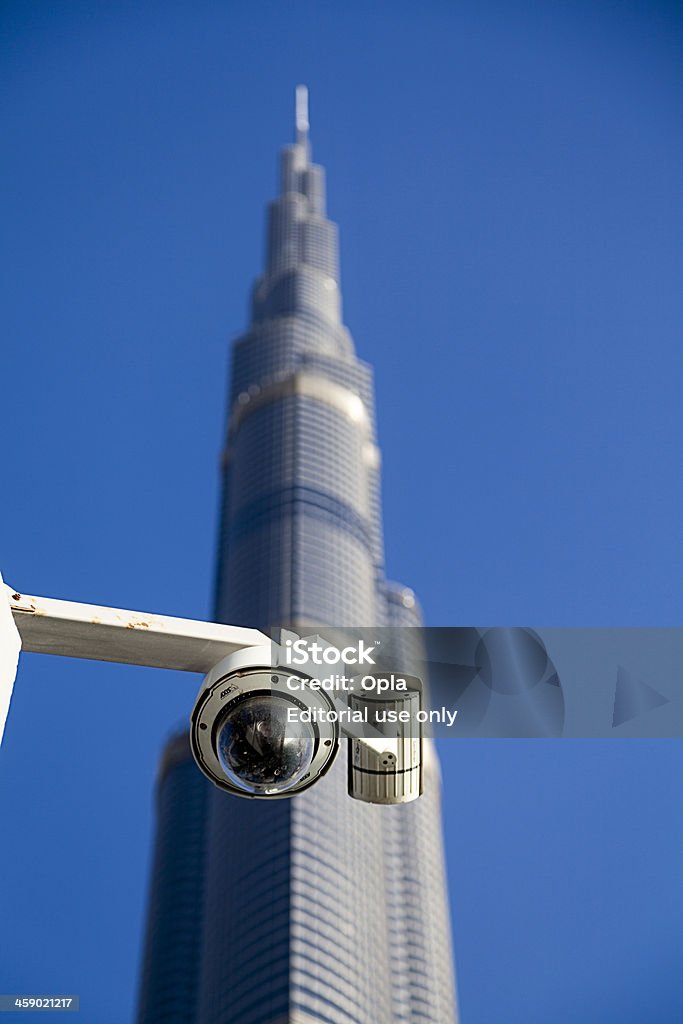 Câmara de Segurança em Burj Khalifa, em Dubai. - Royalty-free Câmara de Segurança Foto de stock