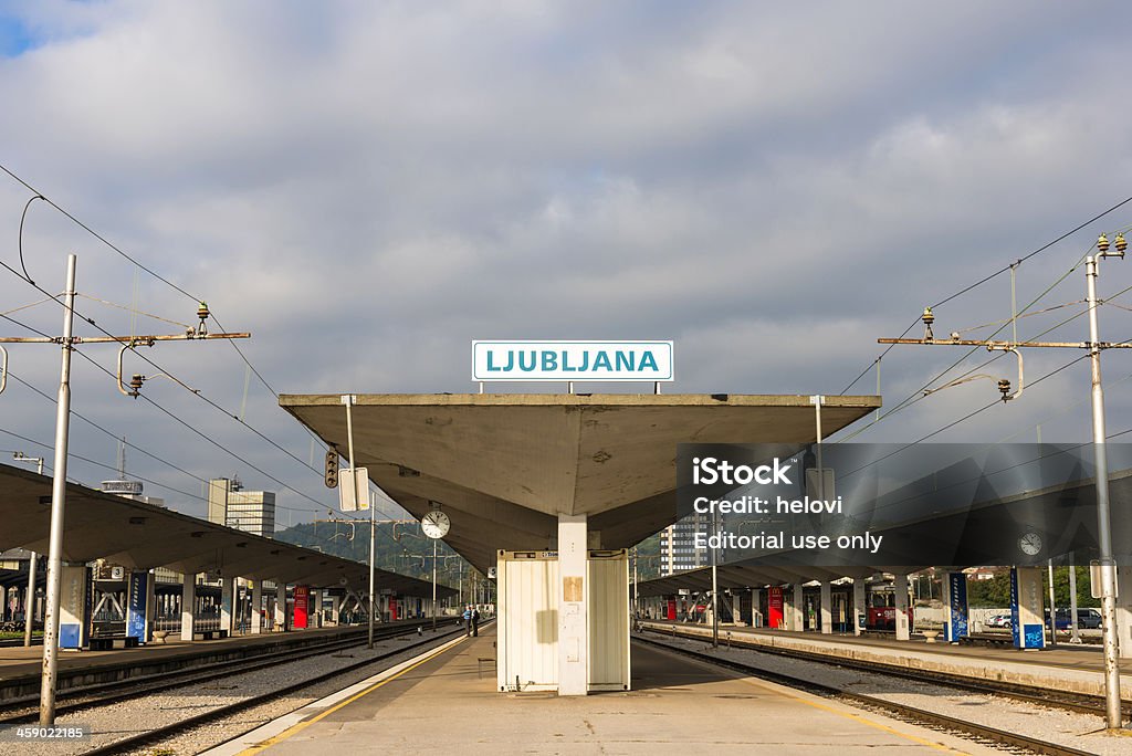기차역 in Ljubljana - 로열티 프리 가벼운 여행 스톡 사진
