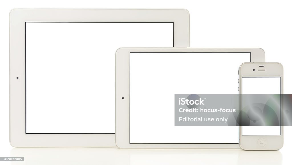 iPad3 & iPad Mini & iPhone 4 - Foto de stock de Aplicação móvel royalty-free