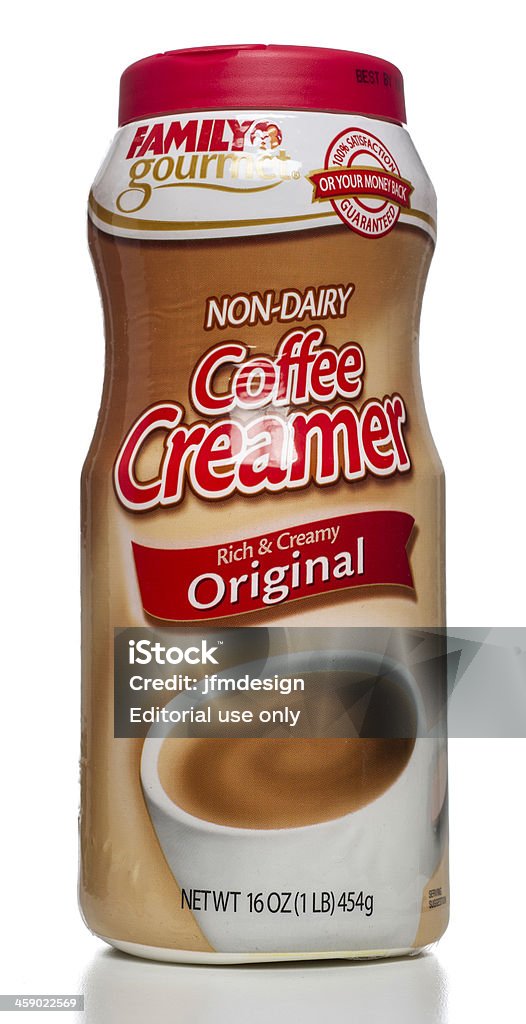 Family Gourmet Nondairy Coffee Creamer Jar Stock Photo - Download