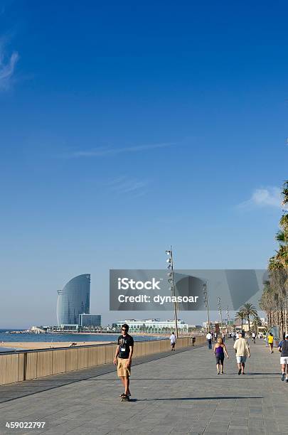 Barcelona Beach Promenade Stock Photo - Download Image Now - Barcelona - Spain, Beach, Promenade