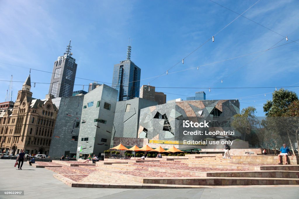 Federation Square de Melbourne-Austrália - Foto de stock de Federation Square royalty-free