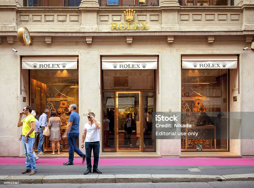 Rolex Flagship Store-Milán, Italia - Foto de stock de Rolex libre de derechos