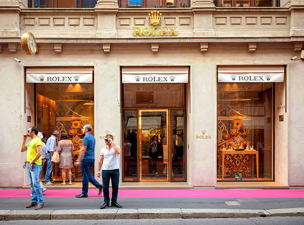 rolex flagship store-milán, italia - napoleón iii fotografías e imágenes de stock