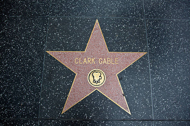 hollywood walk of fame di star clark gable - gable foto e immagini stock