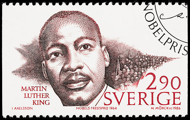스웨덴 마틴 루터 킹 주니어 우표 - postage stamp martin luther king jr isolated black civil rights 뉴스 사진 이미지