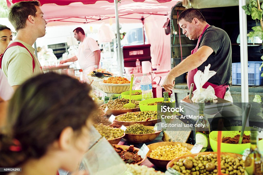 Olives Verkäufer - Lizenzfrei Côte d'Azur Stock-Foto