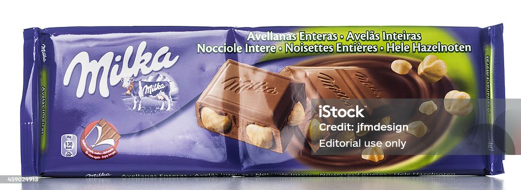 Milka Haselnüssen Schokolade - Lizenzfrei Dessert Stock-Foto