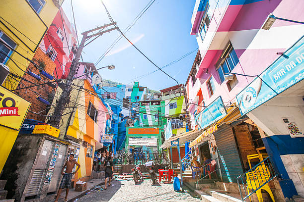 Favela ruas. - foto de acervo