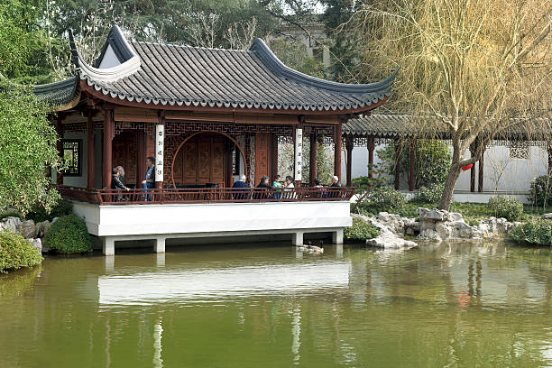 The Huntinton Library Chinese Garden stock photo