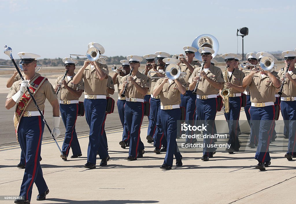 Marine Corps Banda de fanfarra/marcial - Foto de stock de Banda de Marcha royalty-free