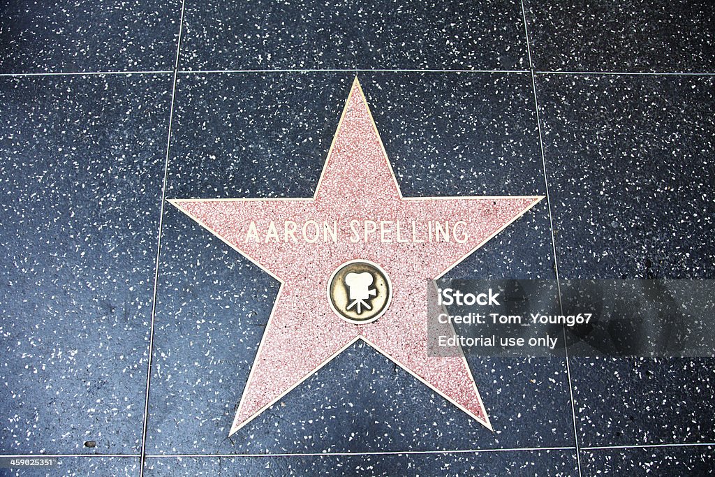 할리우드 명예의 전당 거수 에런 Spelling - 로열티 프리 로스앤젤레스 카운티 스톡 사진