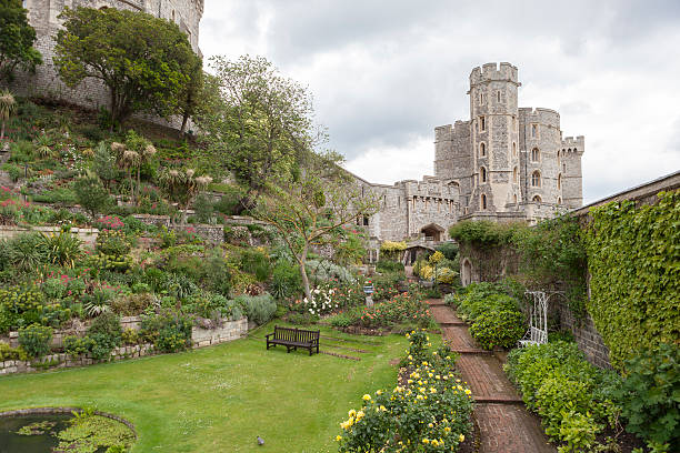 Windsor Castle Gardens stock photo