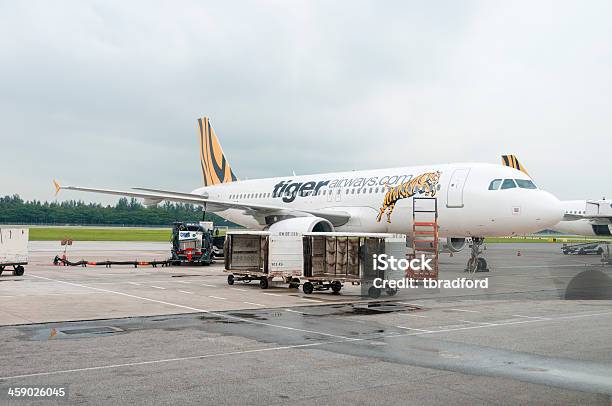 Tigre Airways Avião No Aeroporto De Changi Em Singapura - Fotografias de stock e mais imagens de 2011