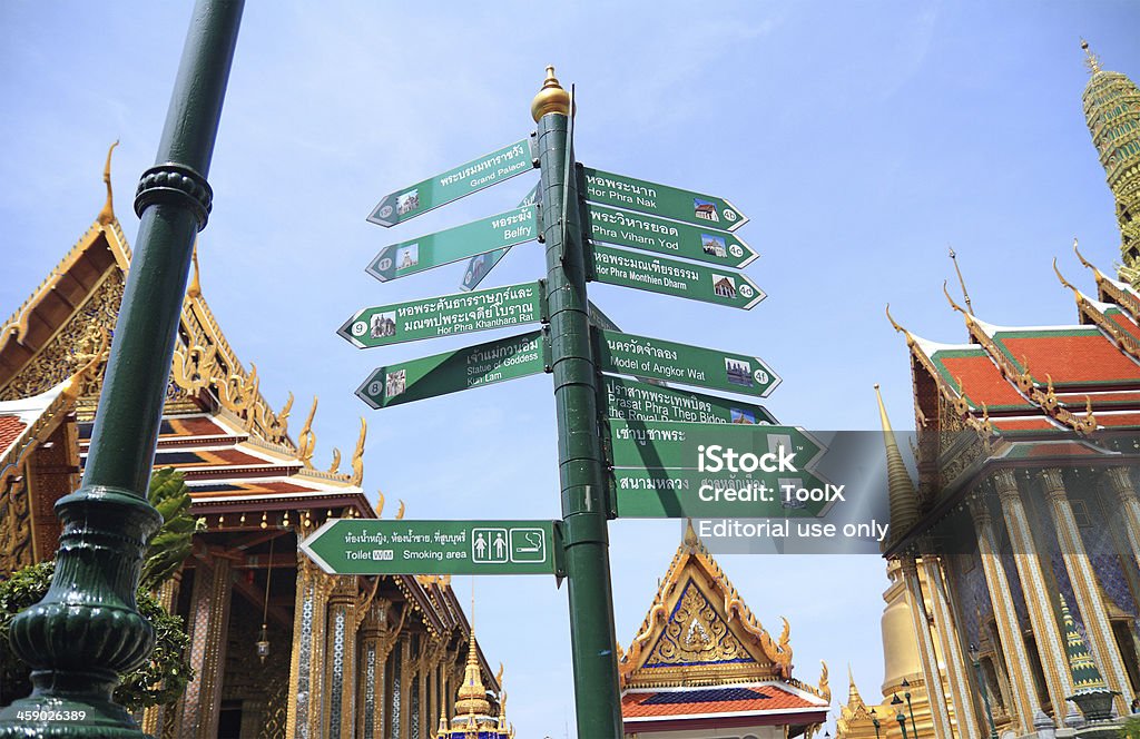 왓 프라, 방콕 그랜드 팰리스 - 로열티 프리 0명 스톡 사진