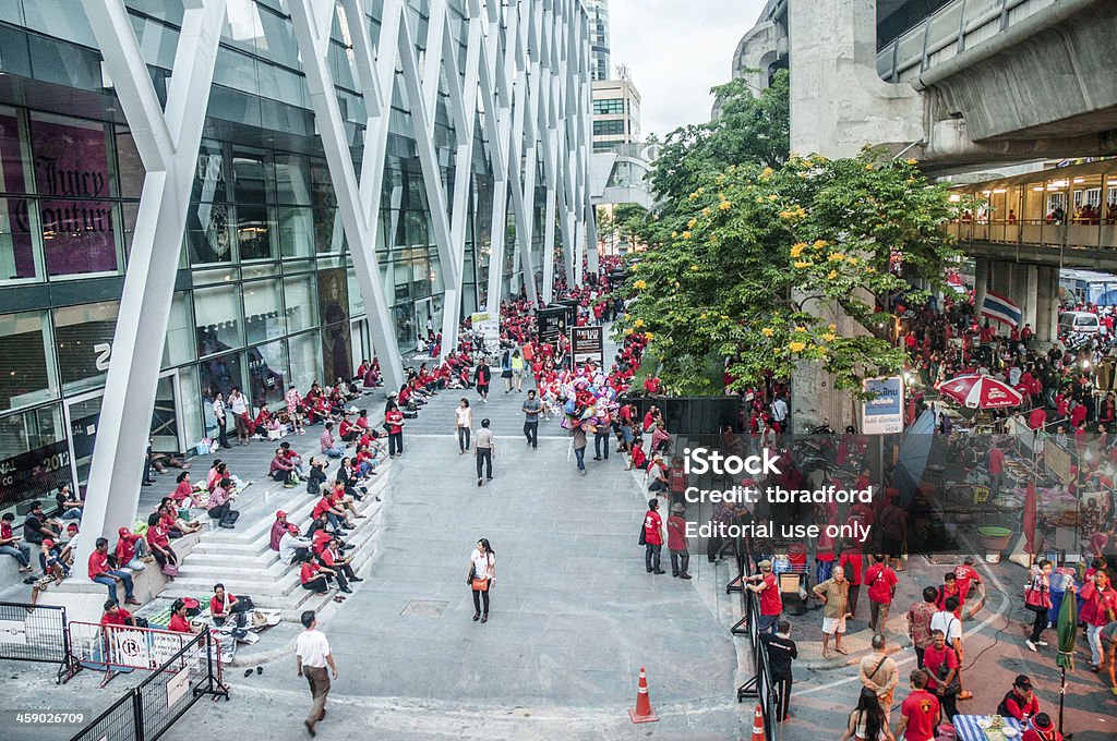 Camisa UDD (rojo) de Rally en Bangkok Tailandia - Foto de stock de 2012 libre de derechos