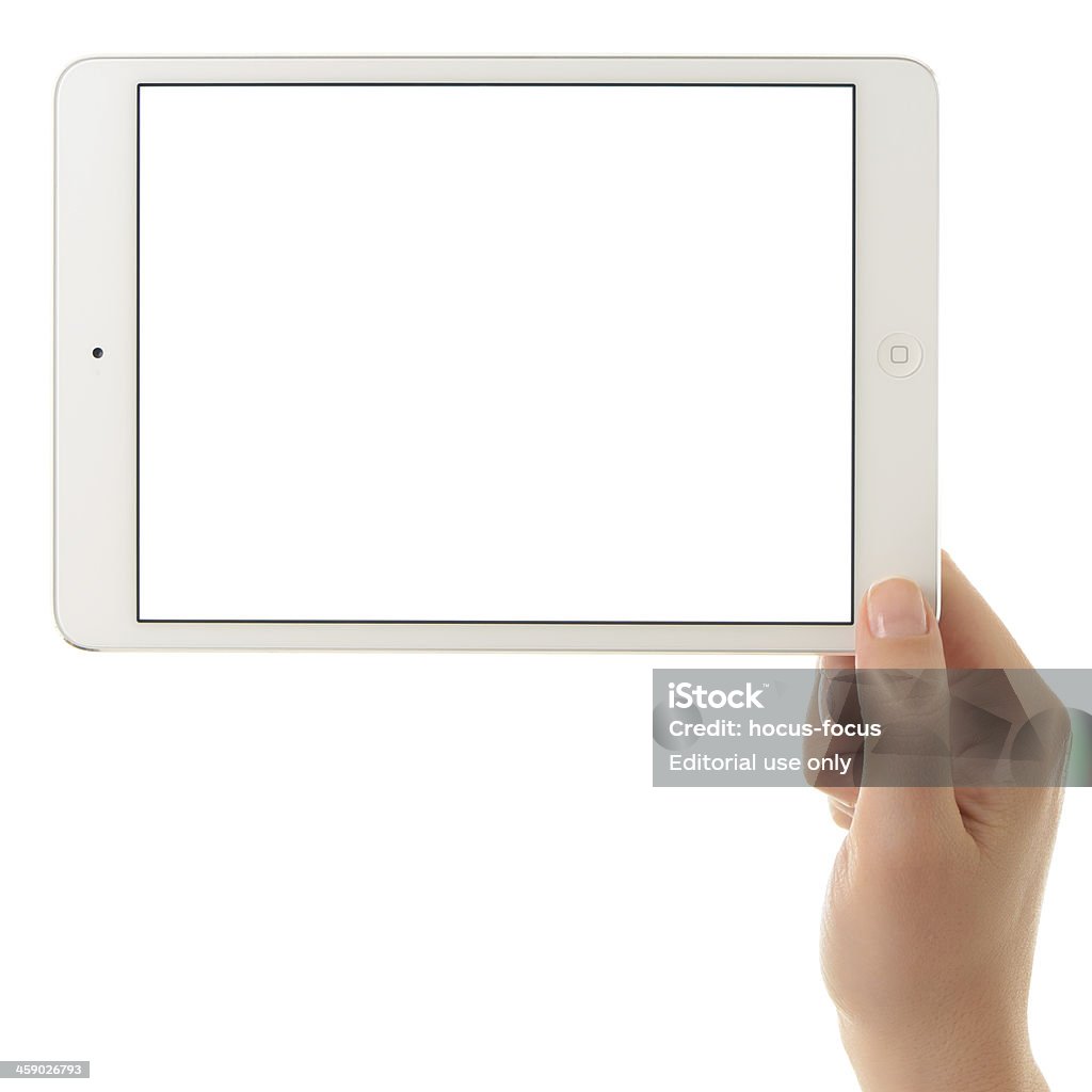 Leere weiße Leinwand iPad-Mini - Lizenzfrei Leer Stock-Foto