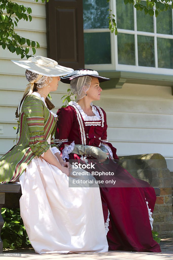 Colonial life di Williamsburg, Virginia - Foto stock royalty-free di Vestito da donna