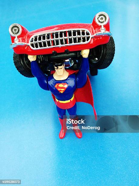Superman Lifts A Car Stock Photo - Download Image Now - Superman -  Superhero, Figurine, Humor - iStock