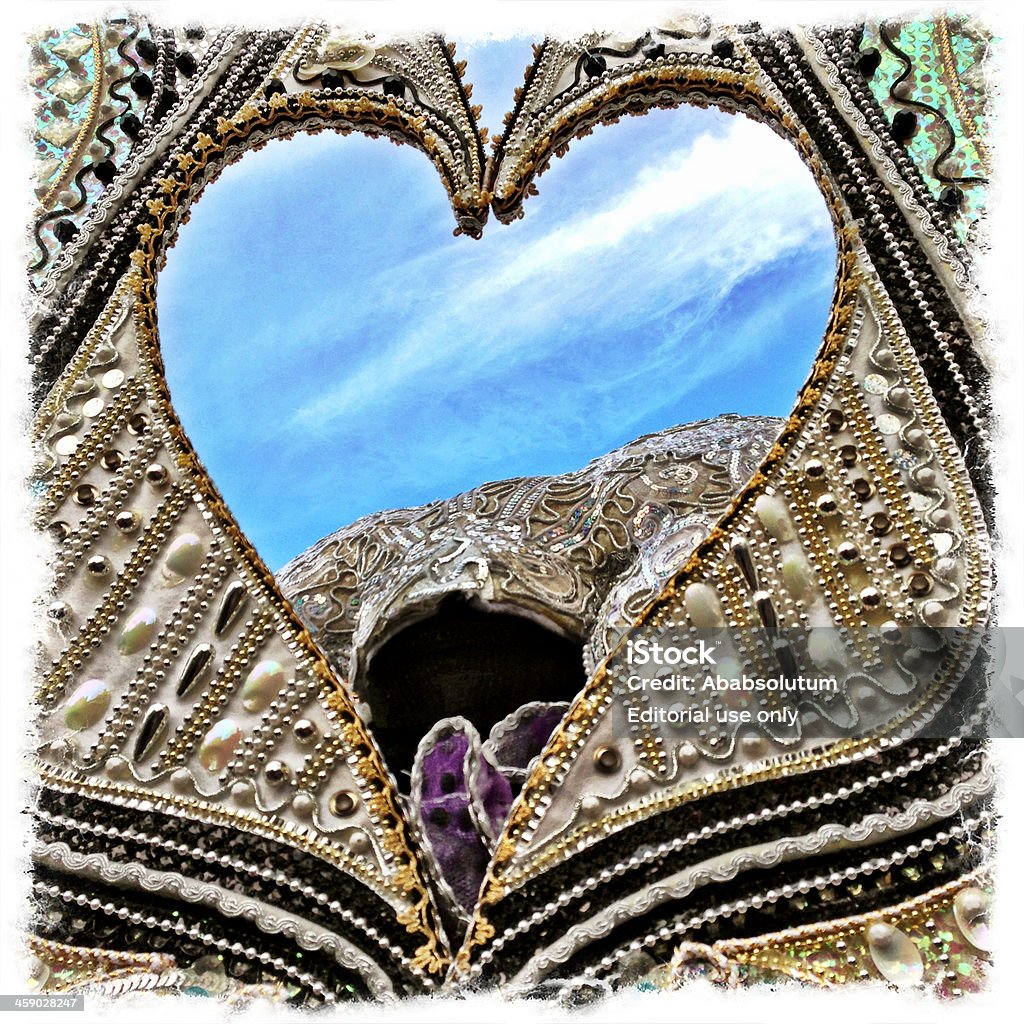 Cuore maschera di carnevale di Venezia, Italia, Europa 2013 - Foto stock royalty-free di Abbigliamento