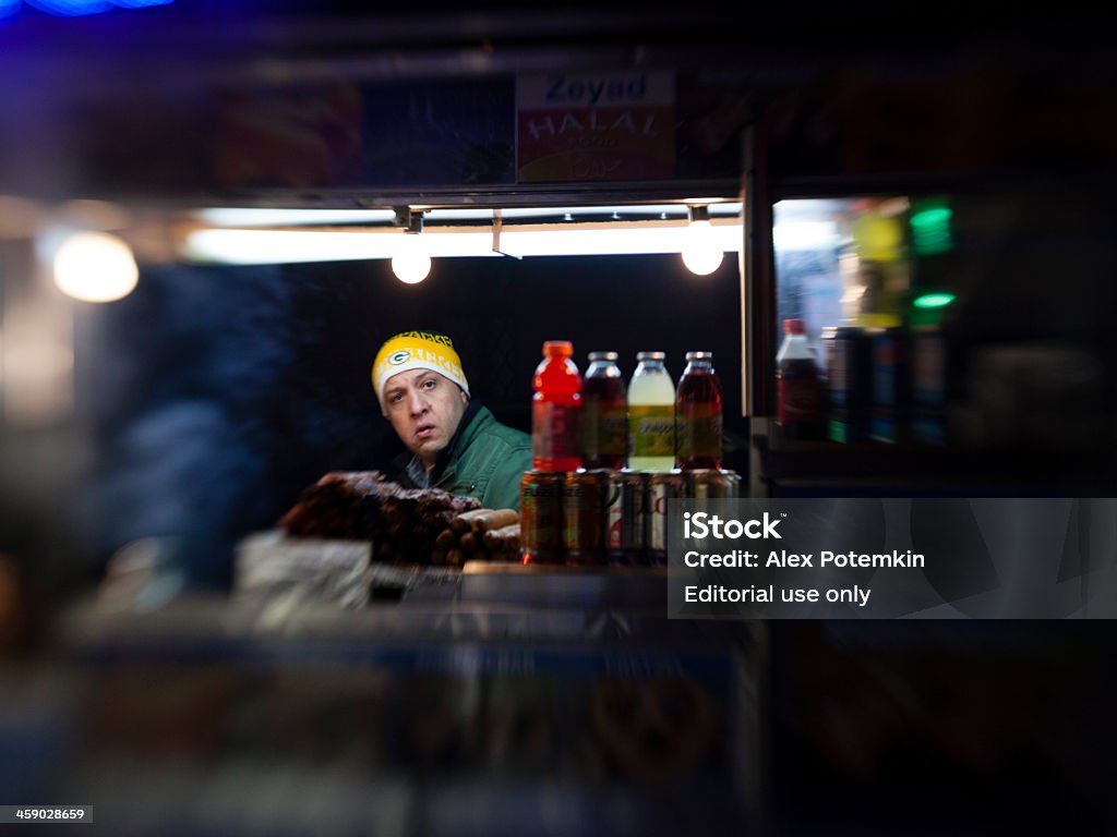 Rua fastfood vendedor em Manhattan. - Foto de stock de Adulto royalty-free