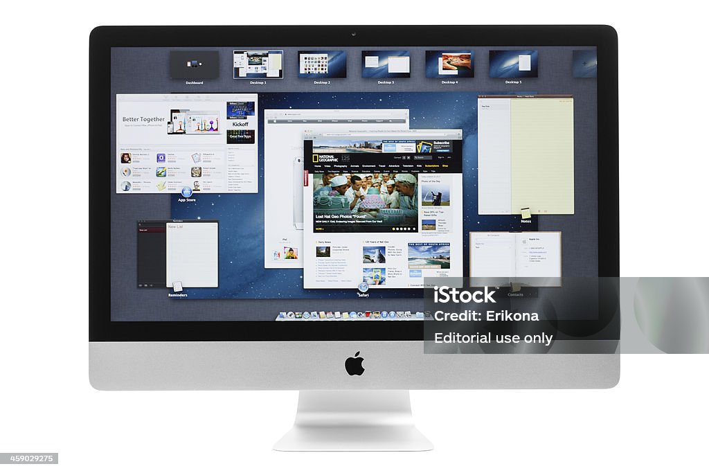 Novo Apple iMac com controle de missão - Foto de stock de Branco royalty-free