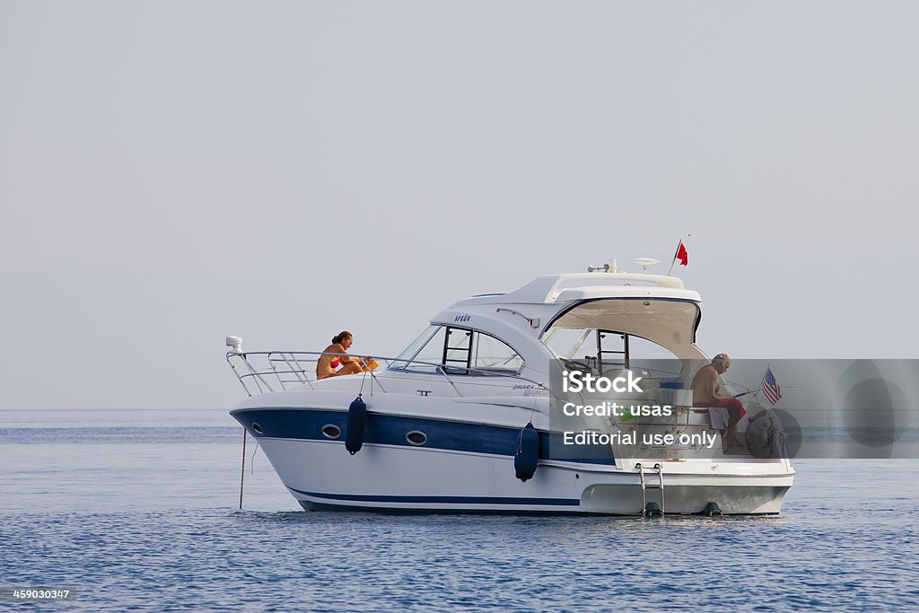 Aygun nombrado motor boat en Akyarlar-Bodrum - Foto de stock de 2012 libre de derechos