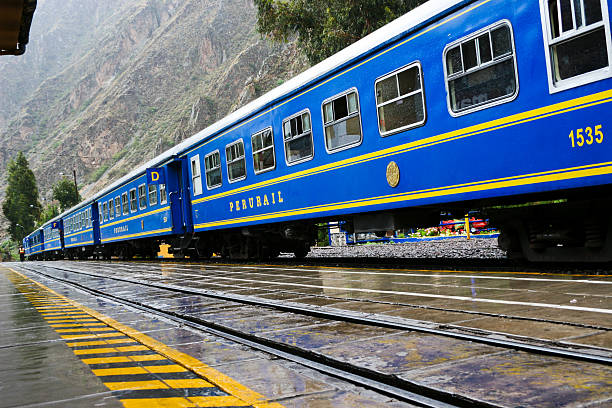 Peru train to Machu Picchu stock photo