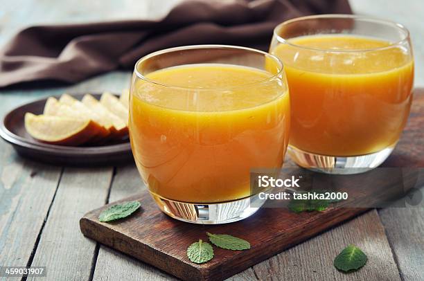 Mango Smoothie Stock Photo - Download Image Now - Blue, Brown, Cross Section