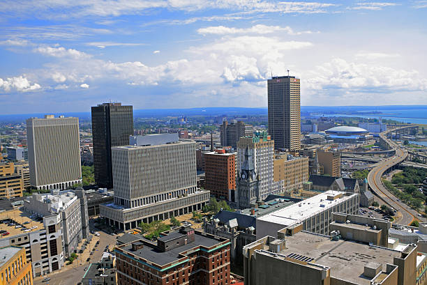 Buffalo Downtown and Waterfront stock photo
